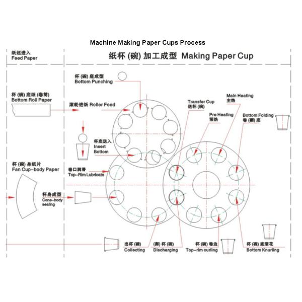 Full Automatic Paper Cup Machine ZB-09 ZB-12 150 - 350gsm Paper Cup Forming Machine