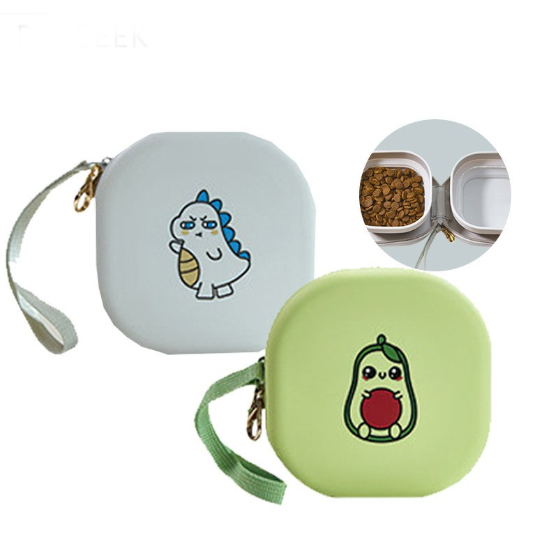 Silicone Accompanying Collapsible Pet Water Bowl For Going Out