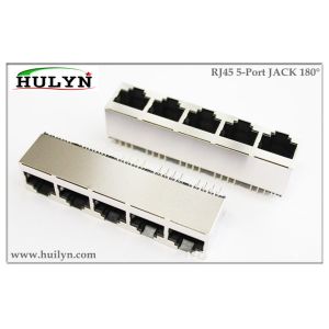 Quality 1x5 Vertical RJ45 connector Shield,RJ45 Modular 8P8C JACK for sale