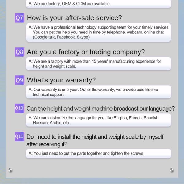 AC100-240v Power Supply Smart Body Analyzer for Precise Weight and Height Measurement