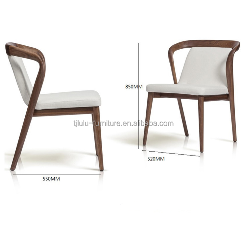 Apartment Nordic Solid Wood Dining Chair Modern Simple Negotiation Chair Leisure Armchair Style Leisure Chair