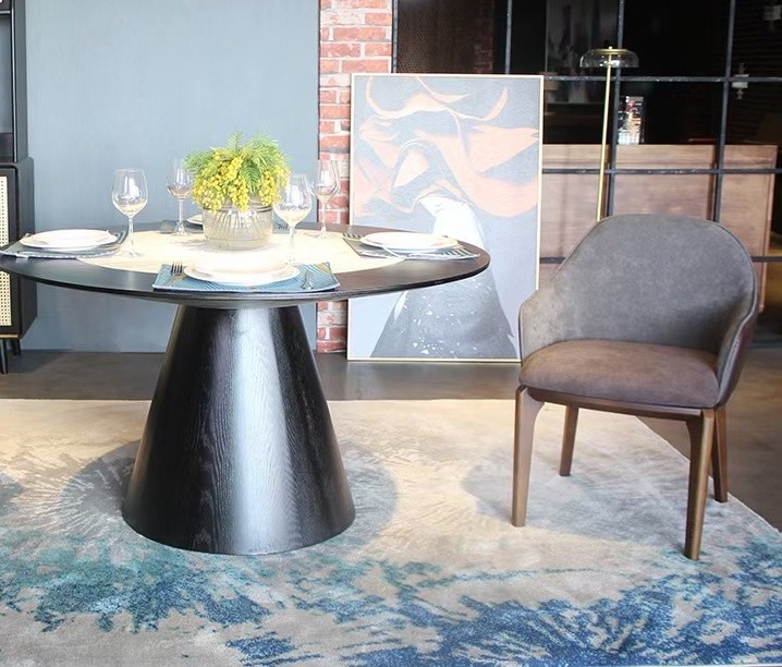 PU Leather Dinning Chair, Restaurant Dinning Chair, Hotel Chair, Lobby Chair, High Density Foam, Solid Wood Legs