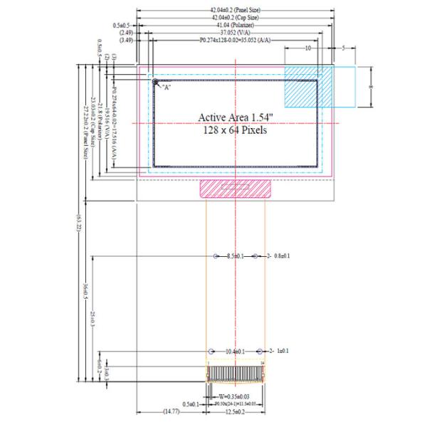 1.54 inch OLED SSD1309 Monochrome Display with Parallel and 4-Wire SPI Interfaces