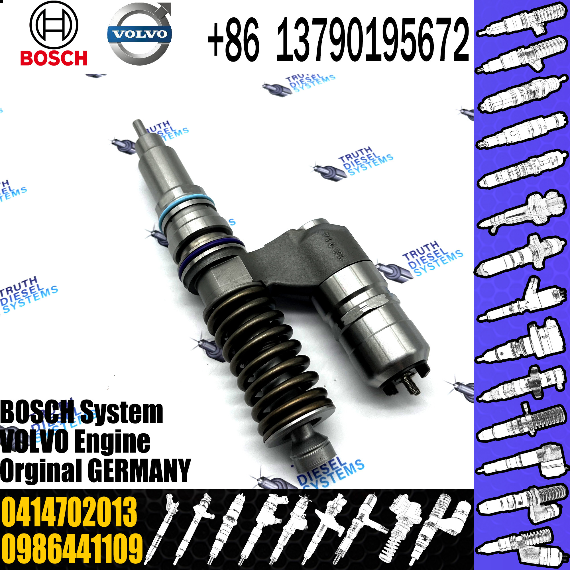 BOSCH fuel Unit pump assembly 0414702013 0414702023 3829644 0986441109 for VOL Penta truck