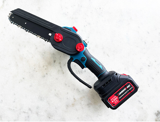 Mini Chainsaw Cordless 6 Inch Switch Security Lock Handheld Small Chainsaw