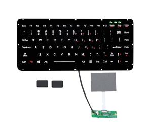 Quality Integrated Silicone Rubber Keyboard With Backlight 2 External Mouse Keys for sale