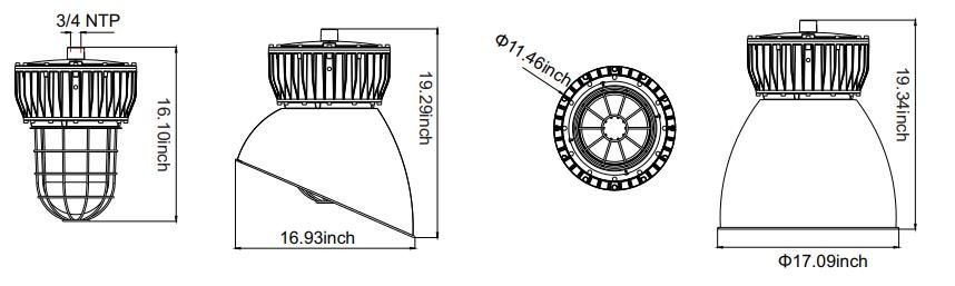 ATEX 40-100W Explosion Proof LED High Bay Lights IP66
