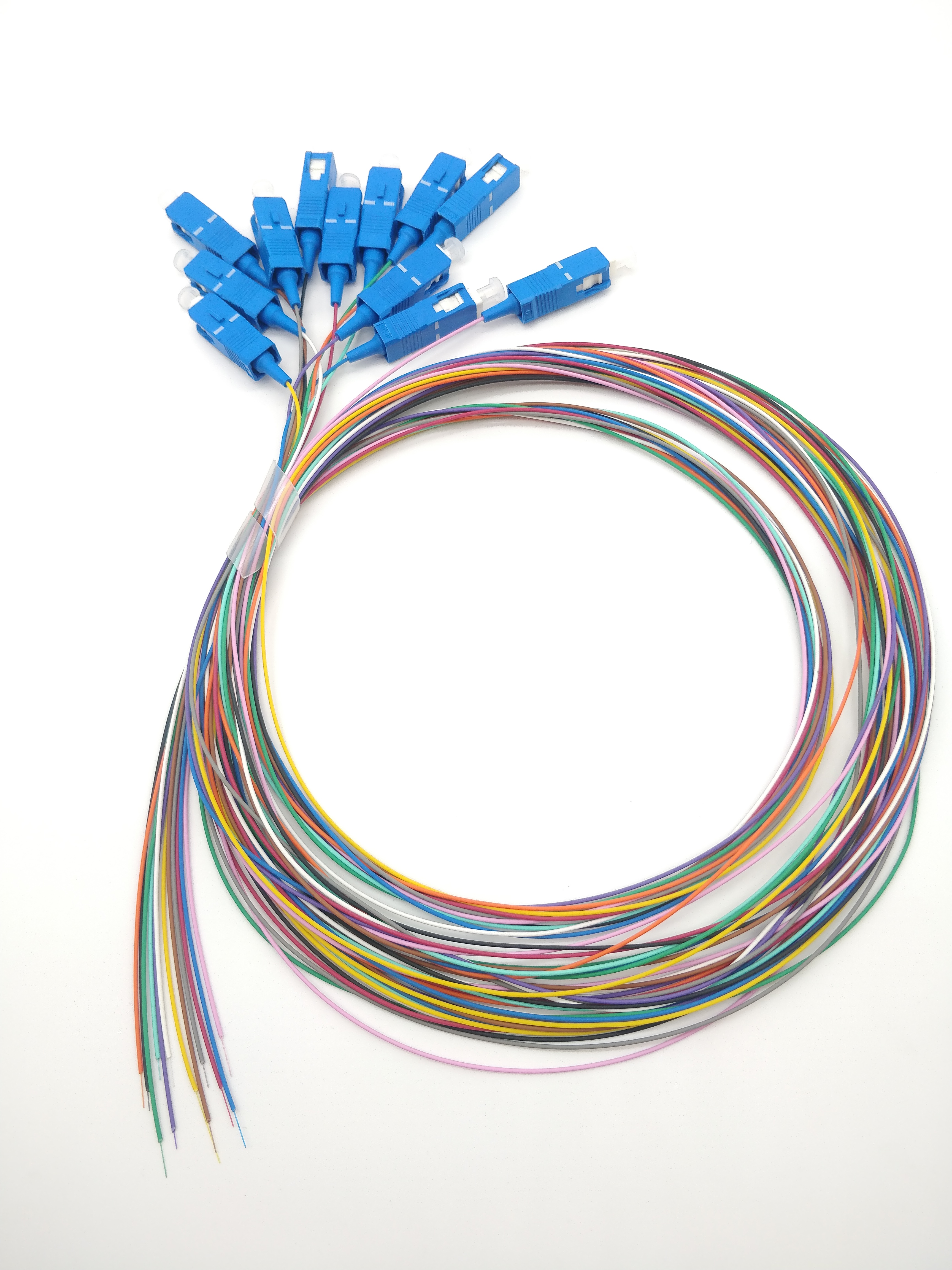 Customized LC Fiber Pigtails 0.9mm 2mm 3mm Cable Diameter Patch Cord Pigtail