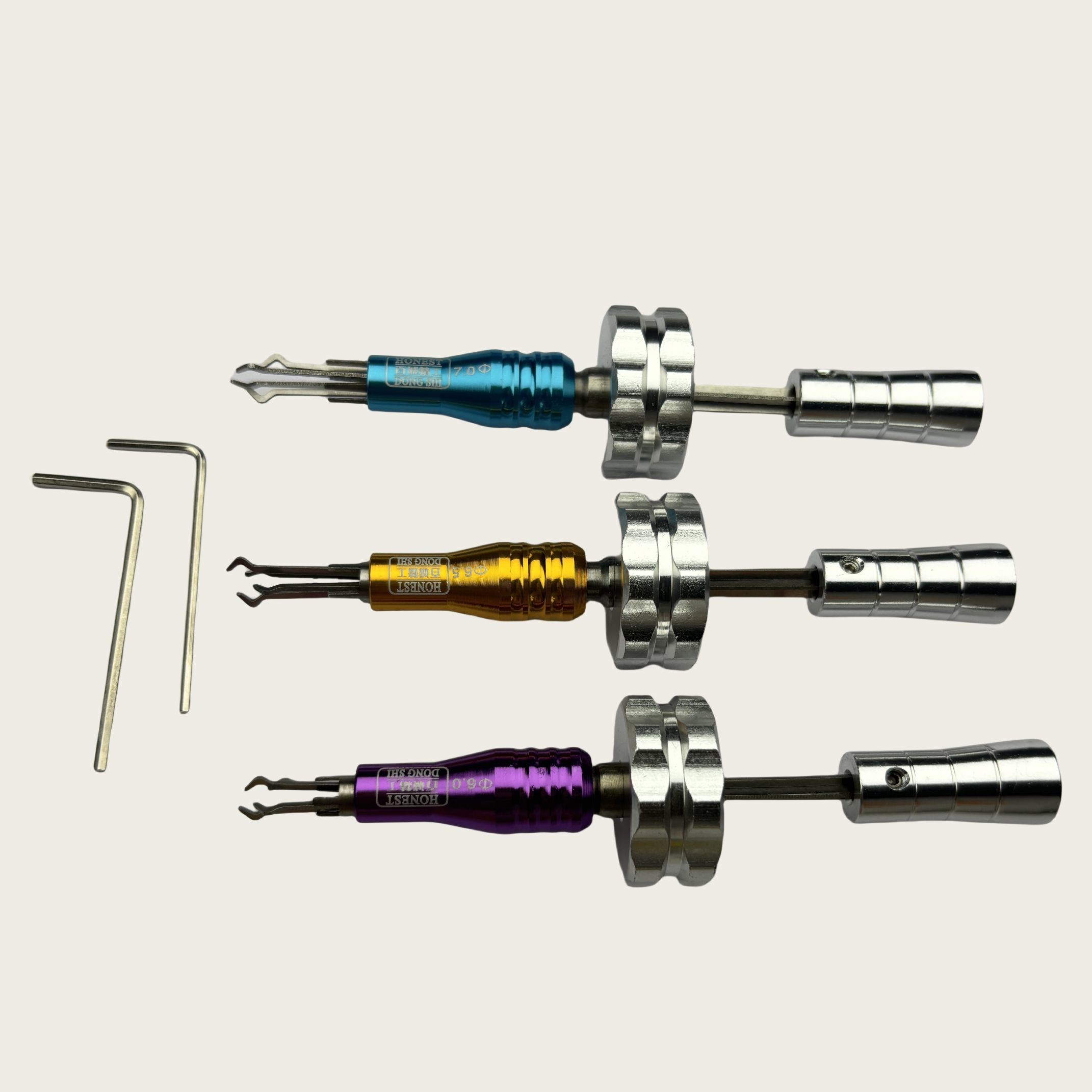 Portable Practice Padlock Set 3pcs Locksmith Training Tools 6.0/ 6.5/ 7.0