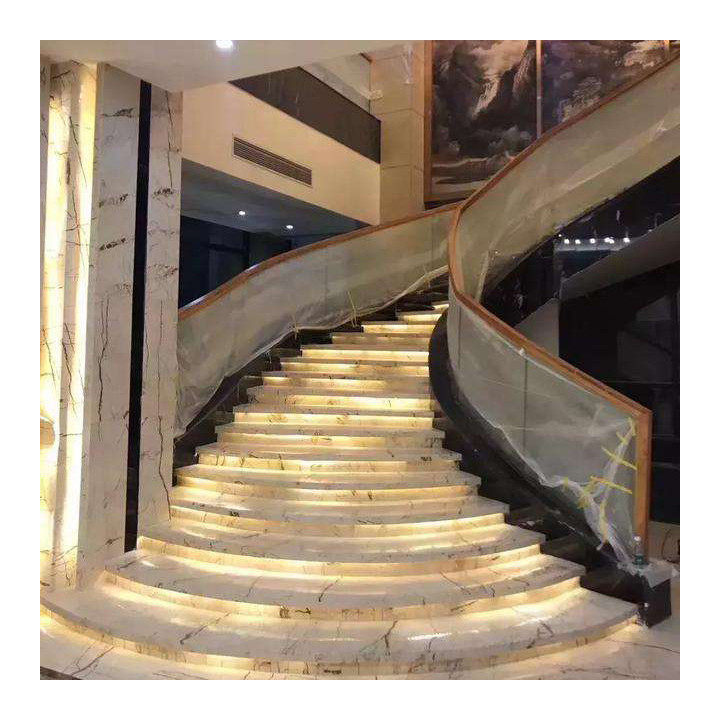 Stairs Tread Step And Risers China Factory Customized Size Marble Stone Slab Tile