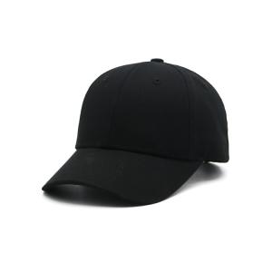 Quality Black Flat Embroidery Baseball Caps Metal Self Fabric Buckle Hats for sale
