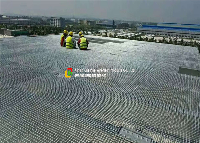 Twisted Square Bar Hot Dipped Galvanized Steel Grating Mechanical Interlock