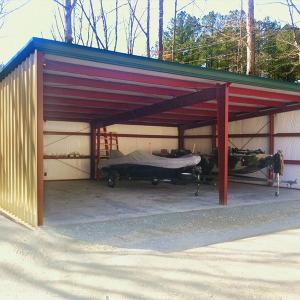 Quality Prefab Q355 Steel Structure Garage with Sliding Doors for sale