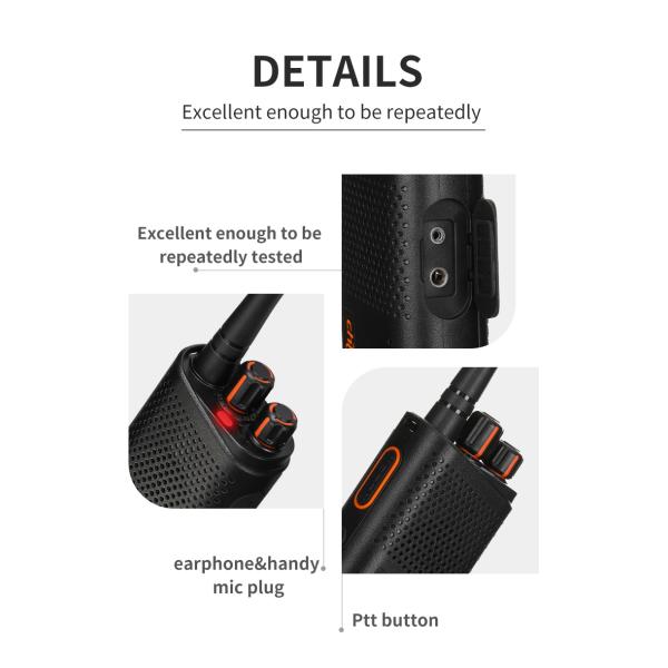 Chierda CD21 Mini Walkie Talkie 5W UHF VHF Portable Two Way Radio
