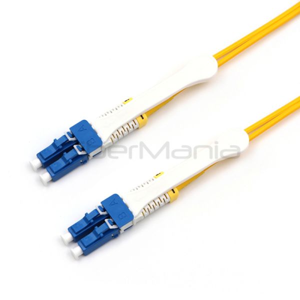 LC UPC to LC UPC Duplex SM With Pull Tab LSZH Yellow Fiber Patch Cable