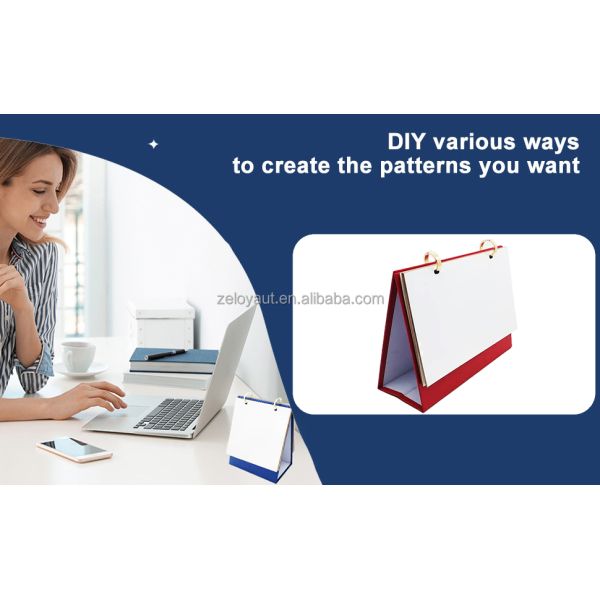 ZELOYAUT Sublimation Blanks Desktop Calendar for Promotional Business Gift Advent Calendar for Home Decor and Office