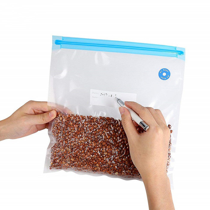 PE Meat Freezer Vacuum Tight Bags , Laminated Reusable Vacuum Storage Bags