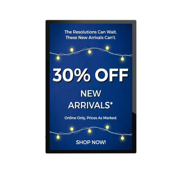 Interactive Touch Overlay 100 inch Advertising Display Board Wall-Mounted