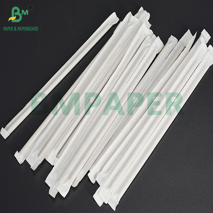 34mm 36mm 25g 26g White MG Wrapping Paper For Straw Packaging