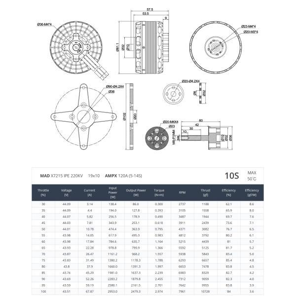 X7215 1.0 VTOL Drone Brushless DC Motor