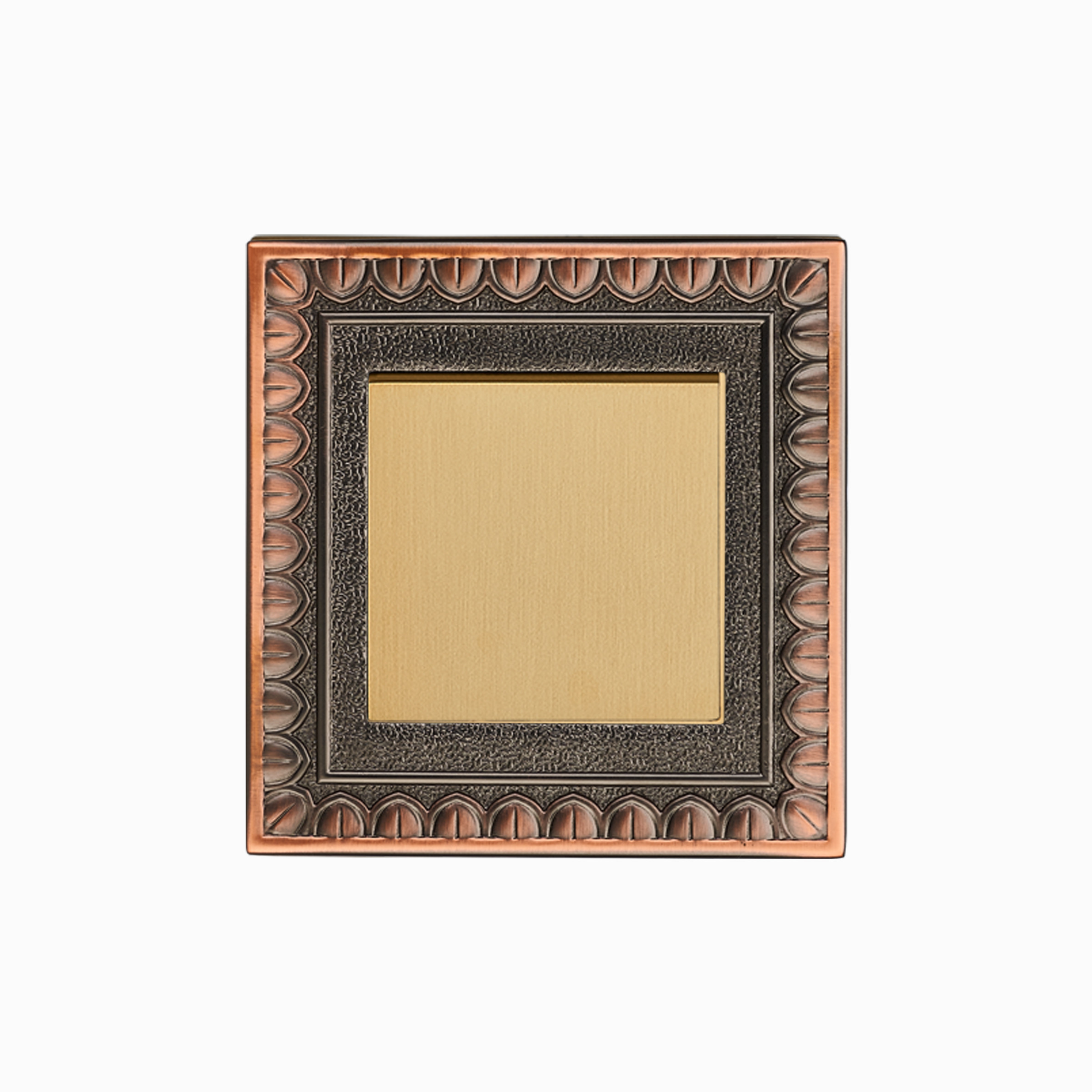 Amertop Brass Wall Switch Brass Panel,Retro style Light Switch 86*86mm 10A 250V 1/2/3/4 gang 1/2 way