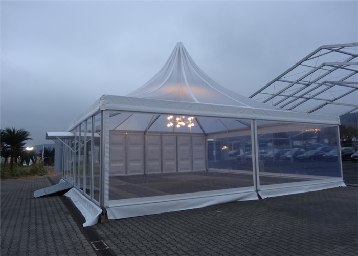 Golf Events 10m*10m Pagoda Tents Waterproof Flame Retardant 0.5kn/sqm