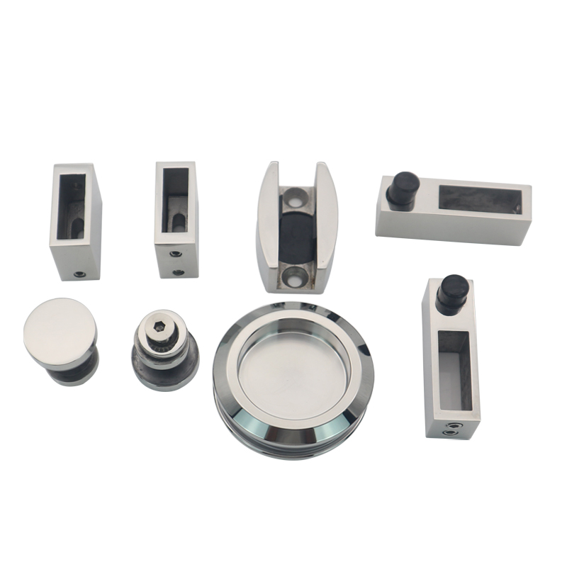 Stainless Steel Double Door Side Cabin Accessories Square Stabilizing Bar Shower Sliding Fitting