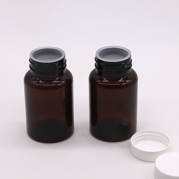 Customizable PET Collar 120ml Solid Plastic Bottle for Medicine and Health Products