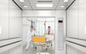 Quality 2.5m/s Hospital Stretcher Lift VVVF Controller 1000KG 6 Passenger for sale