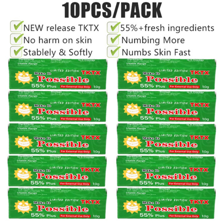 Possible TKTX Tattoo Numbing Cream Anesthetic Painless For Microneedling