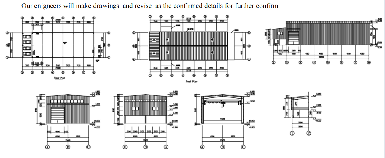 GB Standard Q355b Steel Prefabricated Structural Metal Hangar Warehouse Workshop