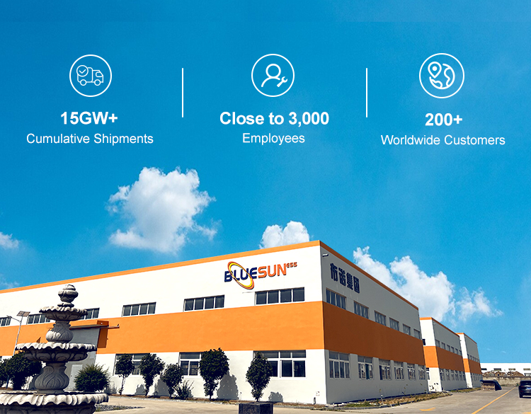 Bluesun Factory All in One Complete Hybrid Solar Energy System 10kw 12kw 15kw Home Solar Power System Solution