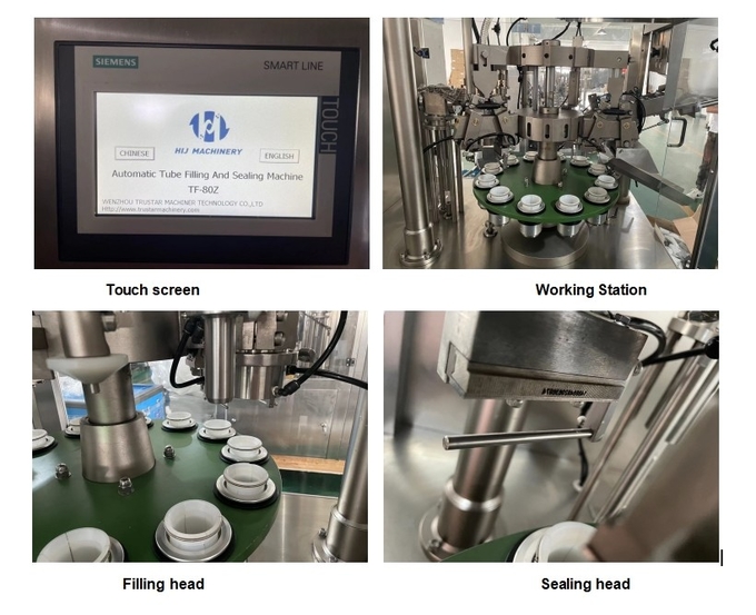 Automatic Aluminum / Metal / Plastic / Composite Material Tube Filler Sealer For Cosmetics Food Daily