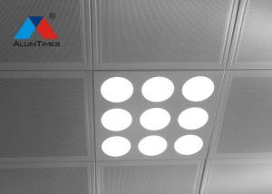 China Matte White Acoustic Ceiling Tiles , Powder Coated Metal Suspended Ceiling Tiles on sale