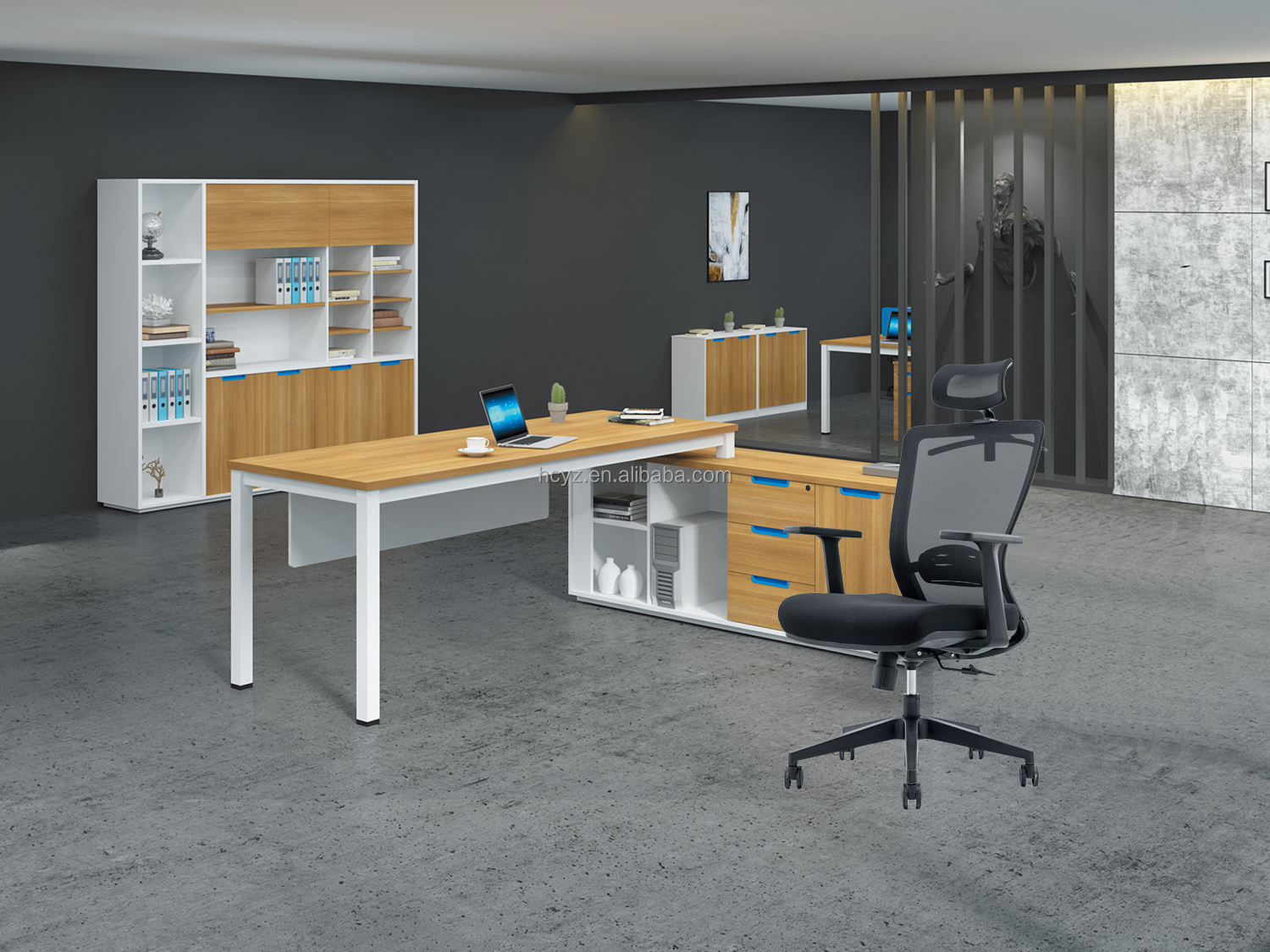 Stainless Steel Swivel Computer Desk Chair with Adjustable Height and Back Mesh Fabric