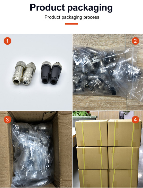 IP67 IP68 Waterproof Plastic Connector M12 3 4 Core A B D Coded Female Male Plug
