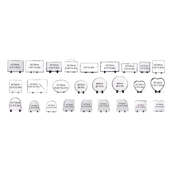 100,000pcs Stocking, Multiple Shapes Sublimation Rock Slate Blanks Ready to Ship, Glossy&Matte Photo Slate for Sublimation DIY Stone Crafts for