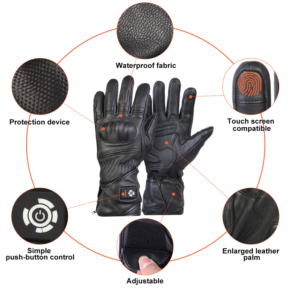Unisex Heating Electric Rechargeable Gloves 7.4V 12V 2200 2600 3000Mah