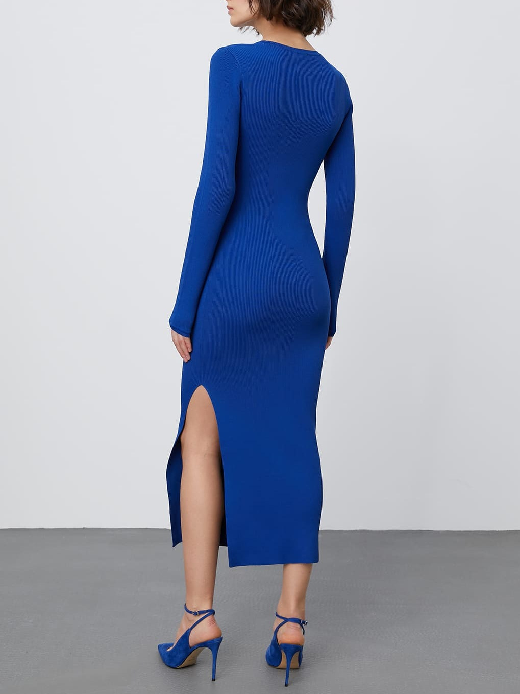Midi Elegant Dresses Women Dresses Formal Work Casual Knitted Female One Piece Clothing