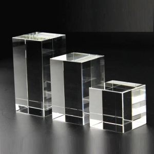 Quality 2023 Wholesale Custom Logo Cuboid K9 Cube Cylinder Carved Hand Crafted Crystal Wal Art Glass for sale