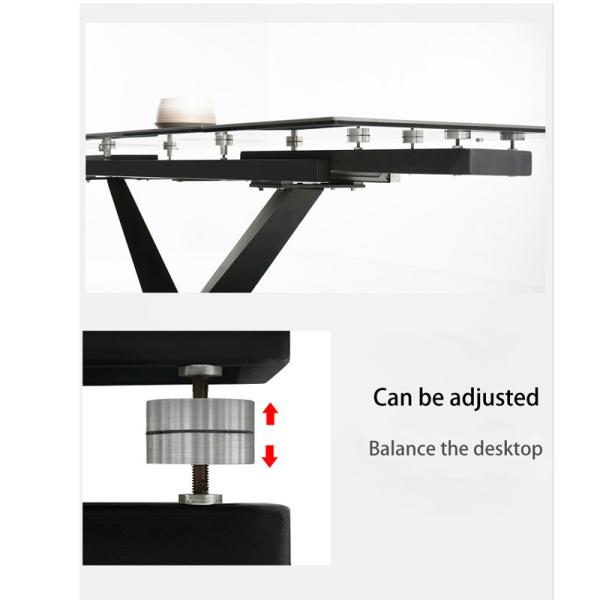 Contemporary Extendable Dining Room Table Ceramic Marble Top Dining Table With Metal Legs
