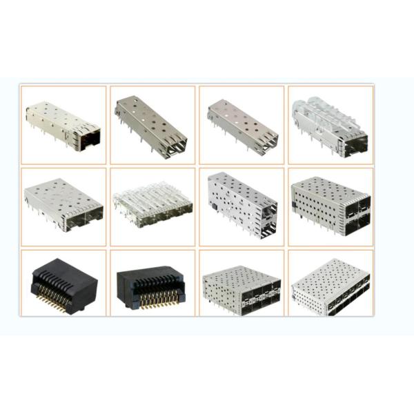 SFP+ 2x2 Press-Fit Connector 80pin Dual Port with Lightpipe