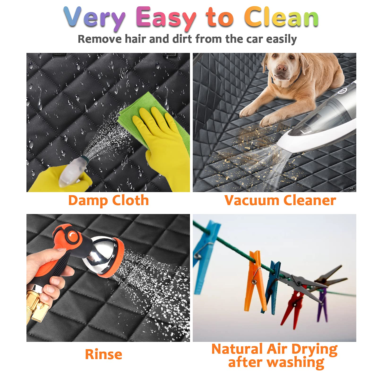 Pet Travel Waterproof Hammock Cars Mat Belt Protector Dog Car Back Seat Cover Large Pets