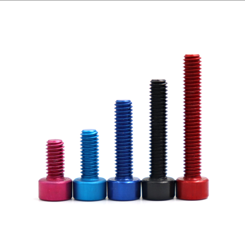 7075 Cup Head DIN912 Aluminium Hexagon Socket Screw M4 M5*6/8/10/12/16/20/25mm