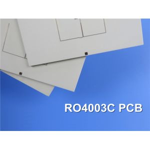 Quality Rogers 4003 Low Profile RF PCB 20.7mil RO4003C LoPro Reverse Treated Foil with Gold for Low Noise Block for sale