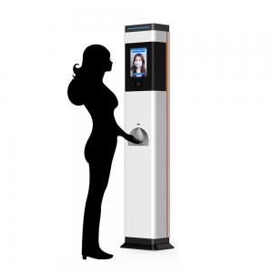 Quality Face Recognition Body Temperature Measuring Thermal Scanner Machine with Staff Time Attendance System for sale