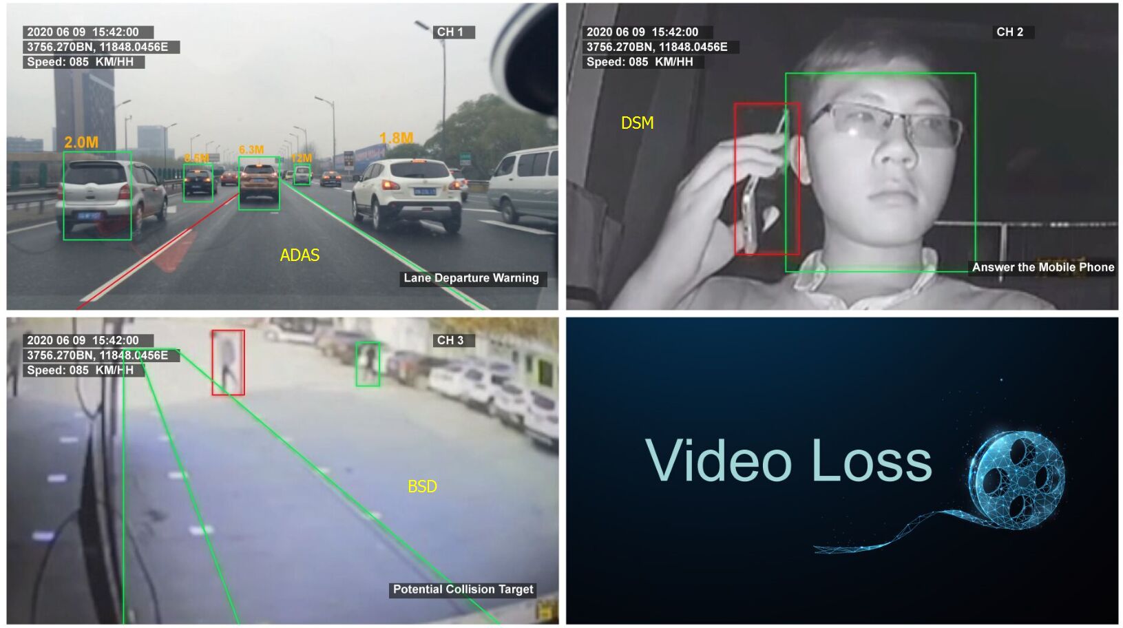 8ch 4G GPS MDVR ADAS DSM Camera With GPS Mobile Dvr Vehicles CCTV AI MDVR Car Black Box