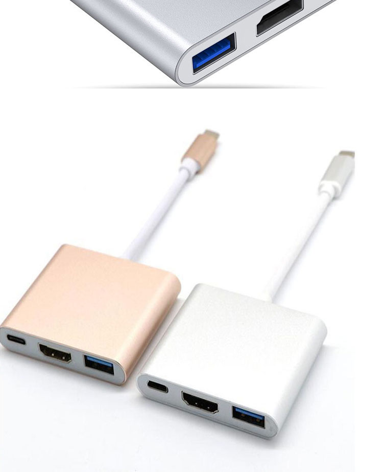 3 in 1 PD Charging 4K 1080P USB Type C OTG Docking Station Hub Adapter