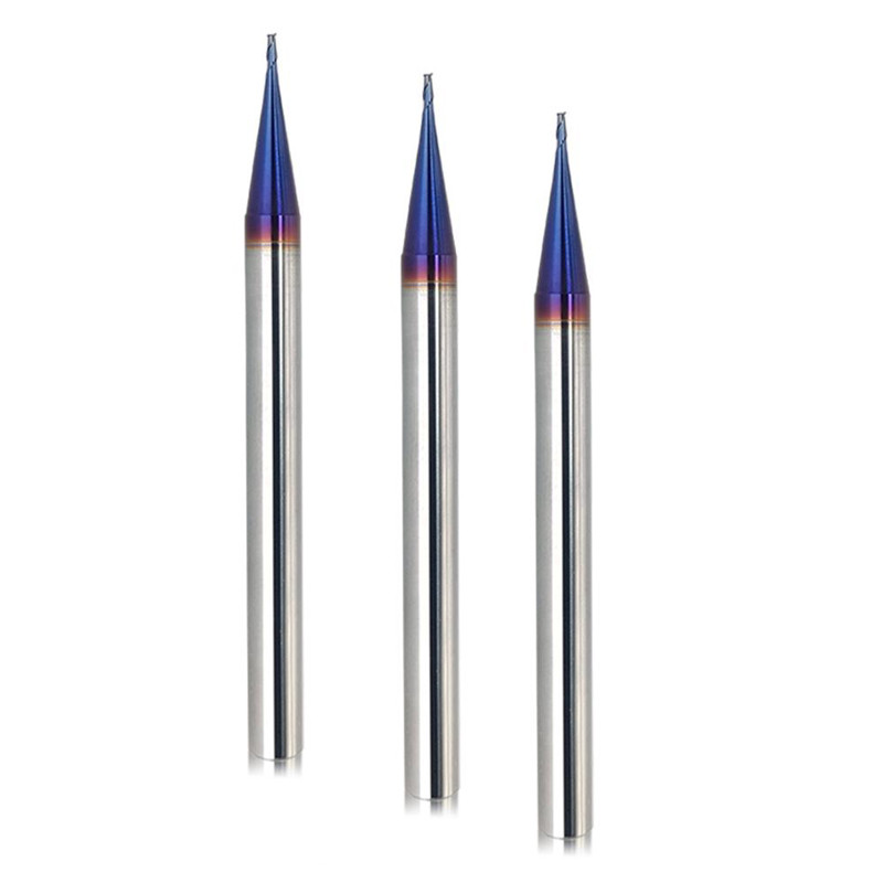 Tungsten Carbide Micro End Mills 0.4mm 2 Flutes Hrc55
