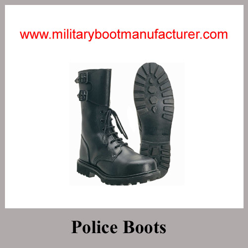 Buy Wholesale China made First Layer Leather Black Military Goodyear Boots at wholesale prices